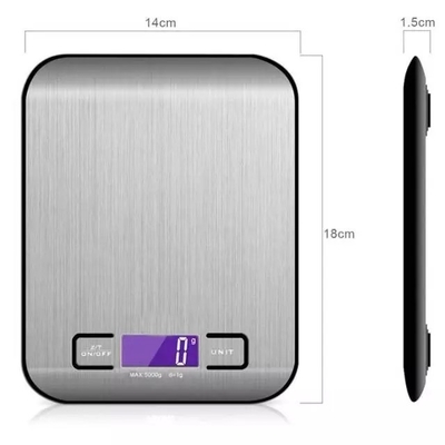 nutrizione elettronica del peso dell'alimento di Digital della scala della cucina di 5Kg 5000G 11Lb